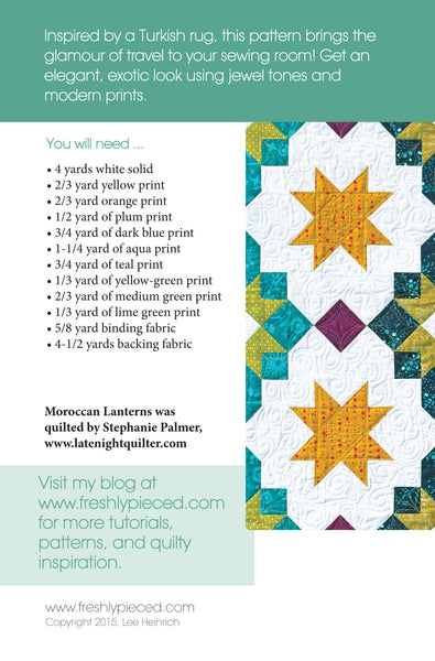 Moroccan Lanterns PDF Pattern - Freshly Pieced Quilt Patterns - 2