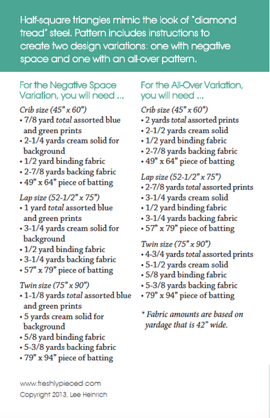 Diamond Tread PDF Pattern - Freshly Pieced Quilt Patterns - 4